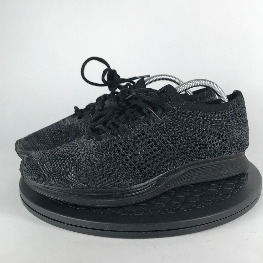Nike Flyknit Racer Black Athletic Running Shoes 526628-009 Men’s Size 9.5